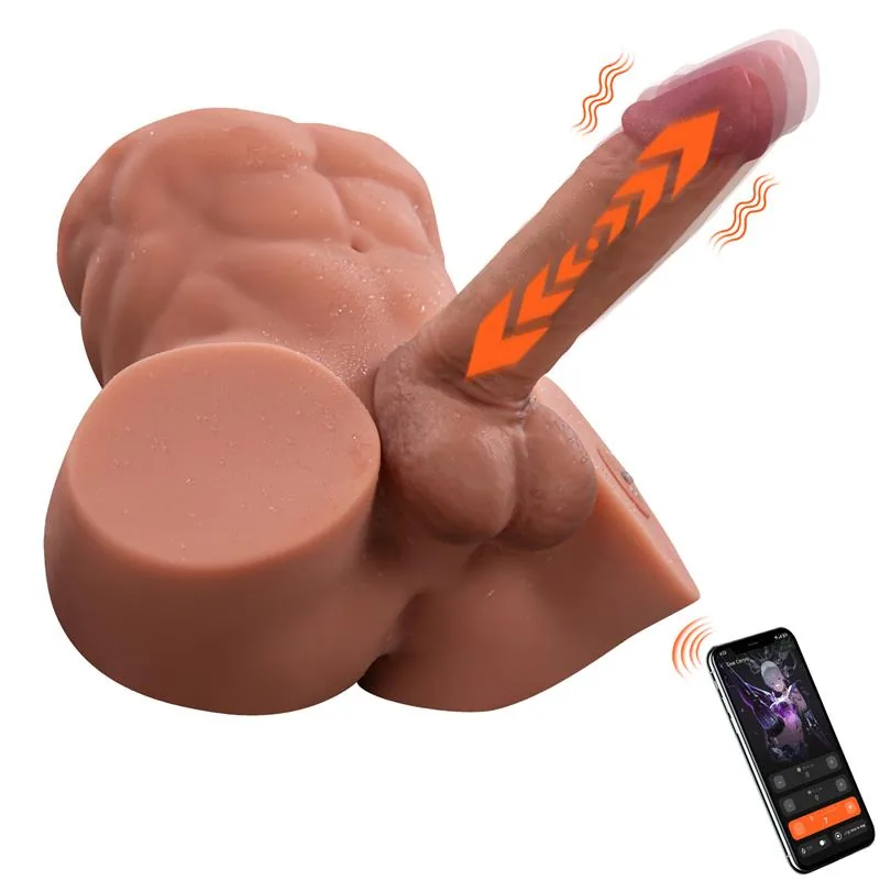 Masturbador Semi-Torso com Vaivém e Dildo Desmontável Gretel Xise 6 kg — vista 6 de 12