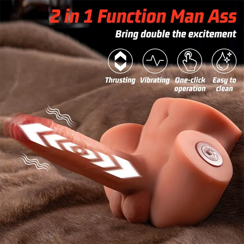 Masturbador Semi-Torso com Vibração, Vaivém e Pénis Zoe Xise 1,3 kg — vista 11 de 15