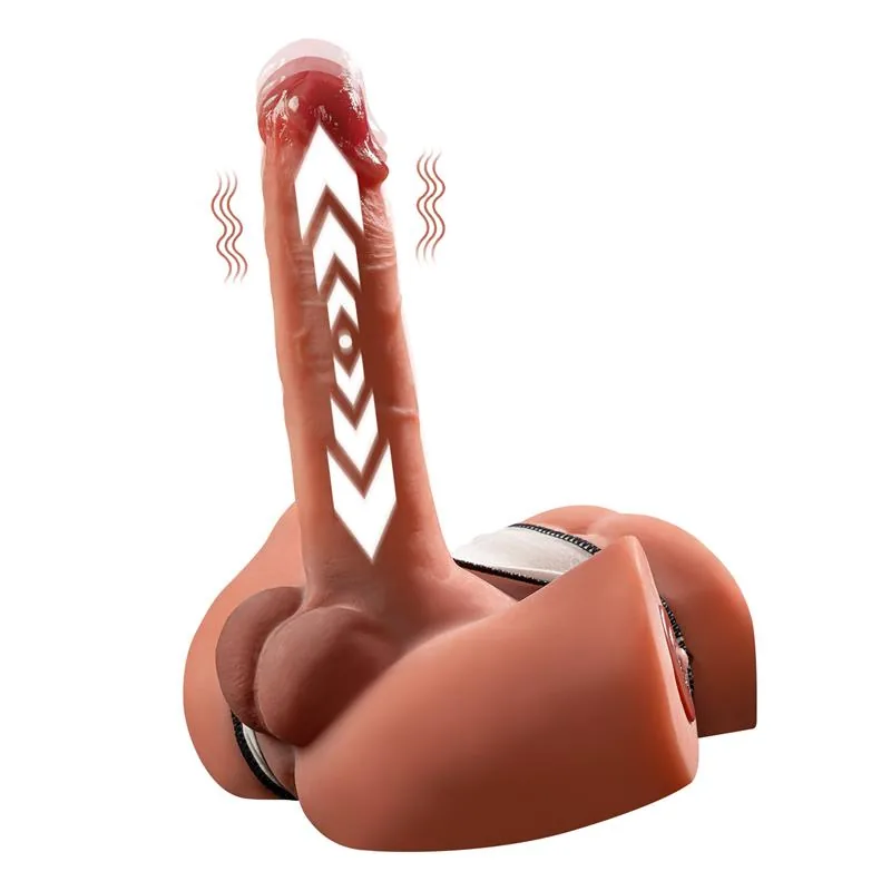 Masturbador Semi-Torso com Vibração, Vaivém e Pénis Zoe Xise 1,3 kg — vista 5 de 15