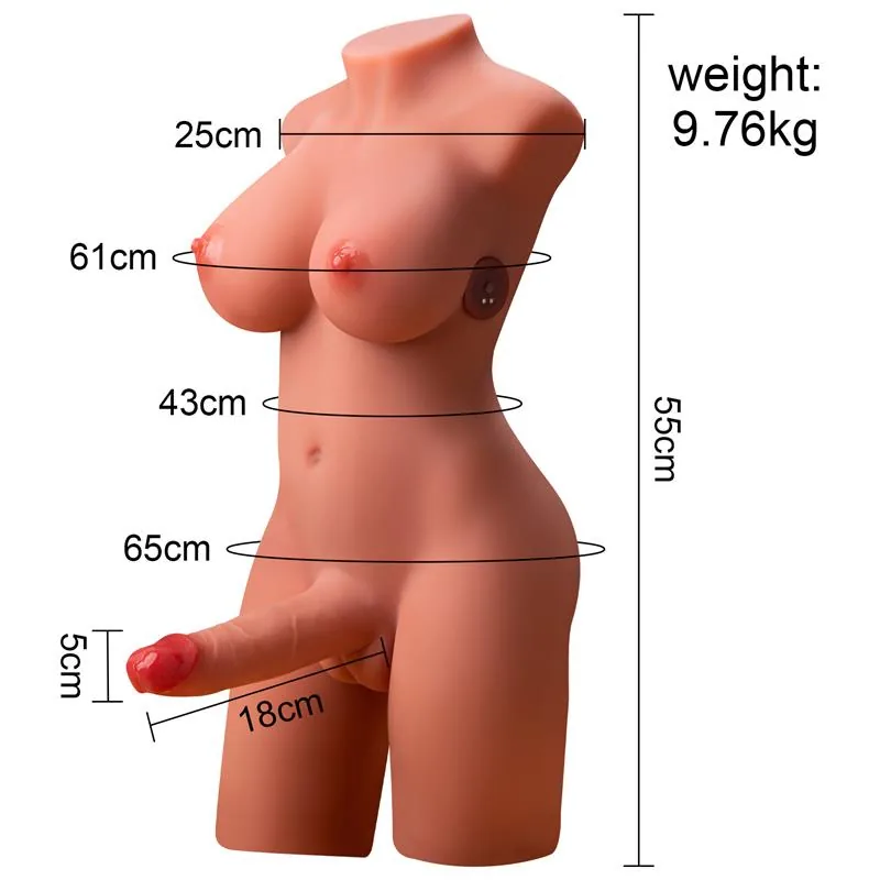 Masturbador Torso com Peito e Pénis Miah Xise 9,8 kg — vista 10 de 11