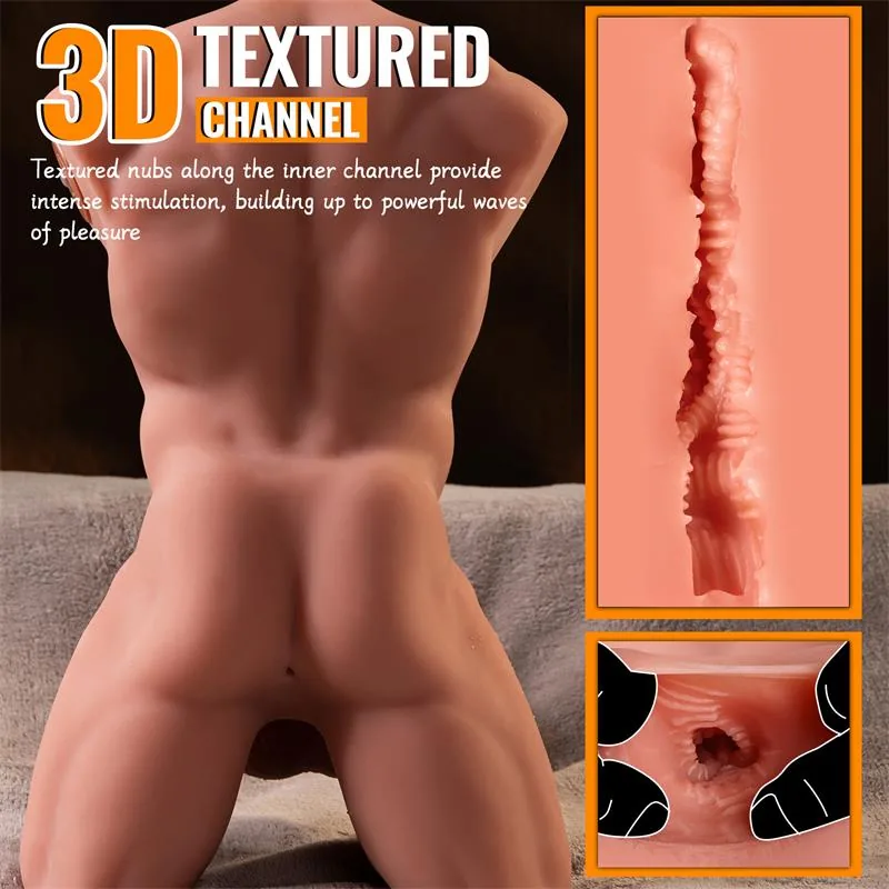 Masturbador Torso com Vaivém e Dildo Amovível Ely Xise 4,1 kg — vista 10 de 12