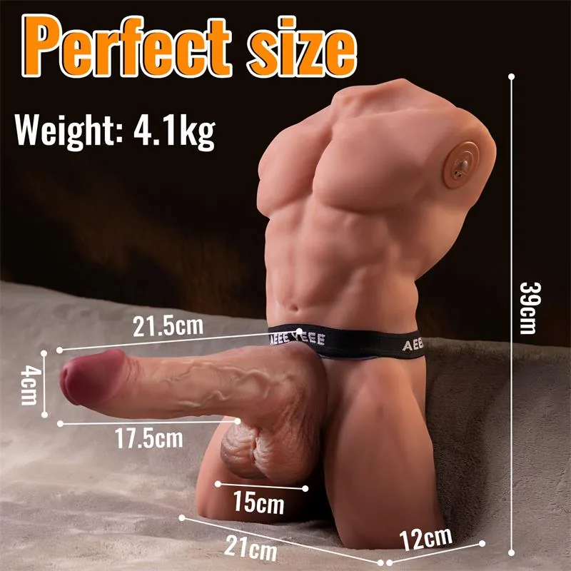 Masturbador Torso com Vaivém e Dildo Amovível Ely Xise 4,1 kg — vista 11 de 12