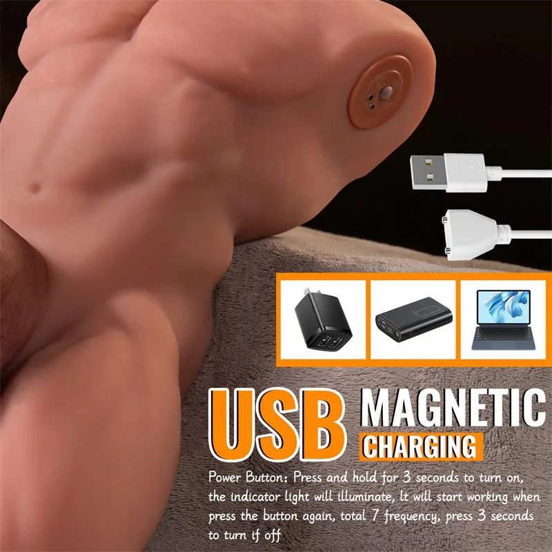 Masturbador Torso com Vaivém e Dildo Amovível Ely Xise 4,1 kg — vista 8 de 12