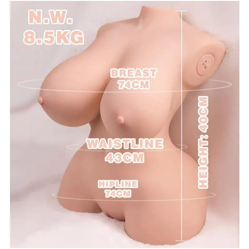 Masturbador Torso com Vaivém Tiny Xise 8,5 kg — vista 3 de 4