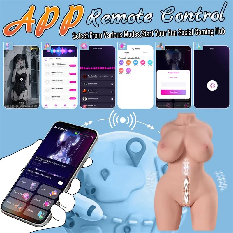 Masturbador Torso com Vibração e App Dennehy Xise 14,2 kg — vista 10 de 12