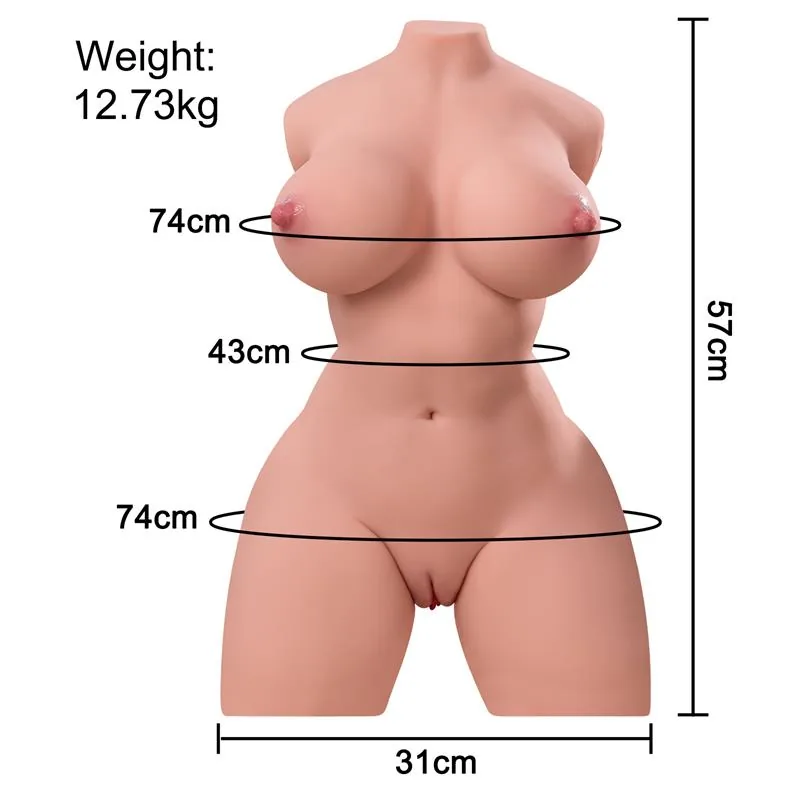 Masturbador Torso com Vibração e Esqueleto Interno Alanna Xise 12,73 kg — vista 11 de 11