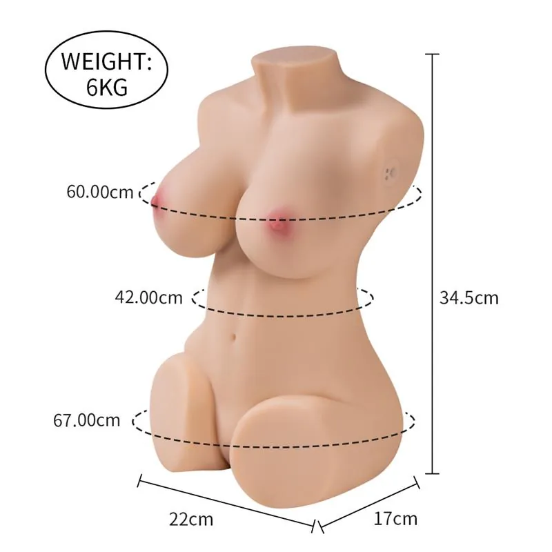 Masturbador Torso com Vibração e Sucção Wendy Xise 6 kg — vista 14 de 14