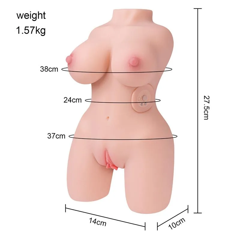 Masturbador Torso com Vibração Kosey Xise 1,57 kg — vista 10 de 11