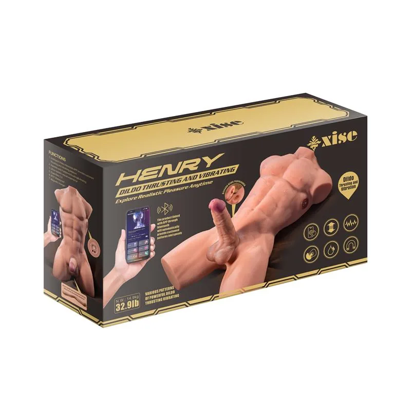 Masturbador Torso Masculino com Vaivém, App e Dildo Desmontável Henry Xise 15,7 kg — vista 3 de 10