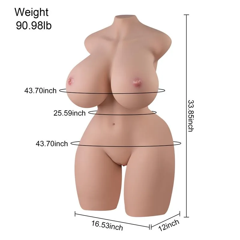 Masturbador Torso Realista com Duplo Orifício Sunny Xise 41,27 kg — vista 12 de 12