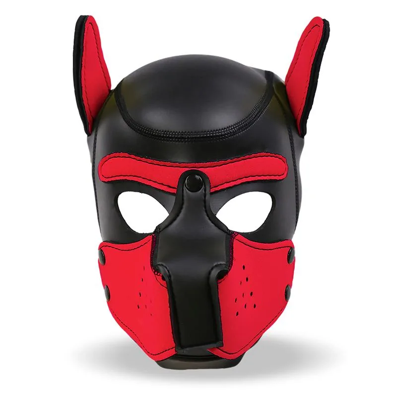 Máscara de Cão Hound Intoyou Neoprene Preta e Vermelha — vista 3 de 3
