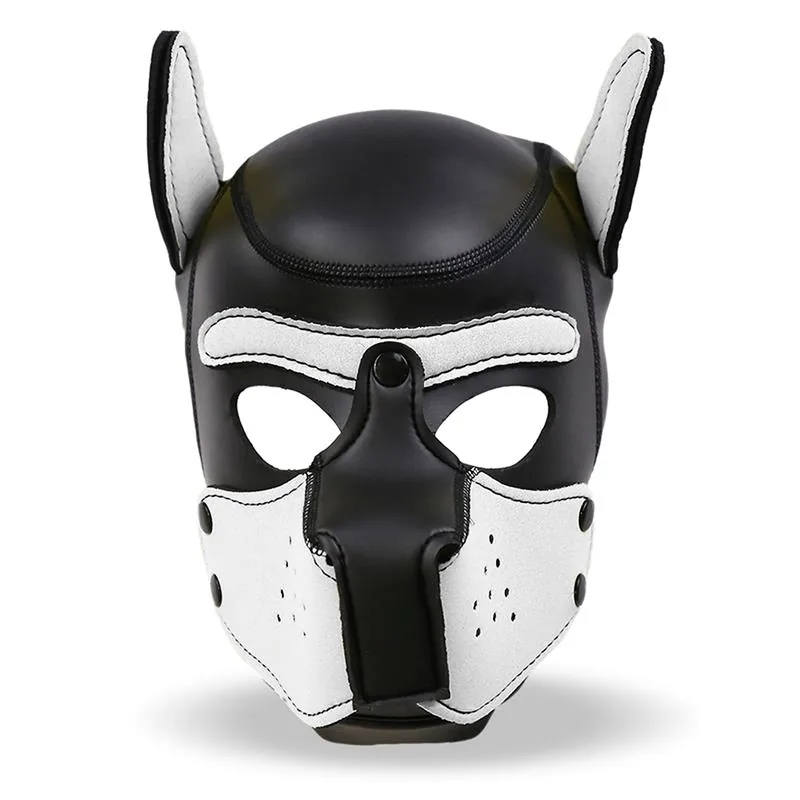 Máscara de Cão Hound Neopreno Intoyou Preta e Branca — vista 3 de 3
