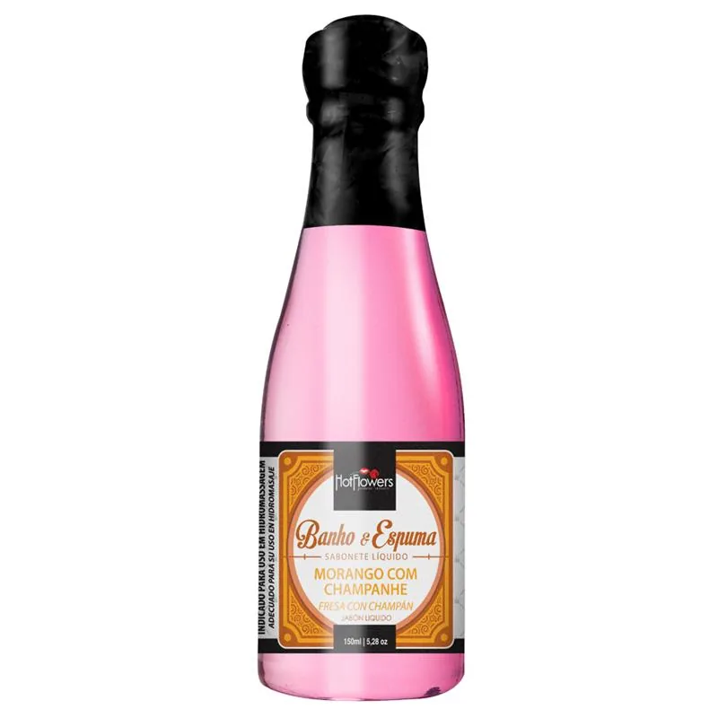 Espuma de Banho Hot Flowers Morango e Champanhe 150 ml
