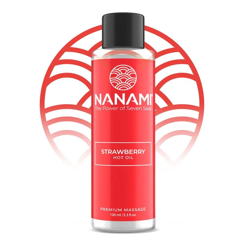 Óleo de Massagem Efeito Calor Aroma Morango Nanami 100 ml