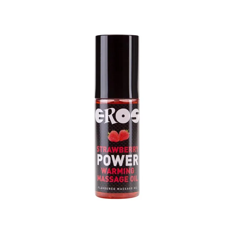 Óleo de Massagem Efeito Calor Morango Power Eros 100 ml