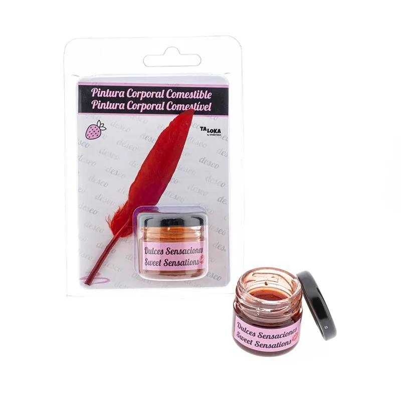 Pintura Corporal Comestível Sabor Morango Taloka