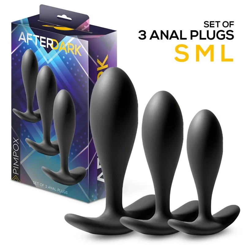 Conjunto de Plugs Anais Pimpox AfterDark Silicone 6.4 cm