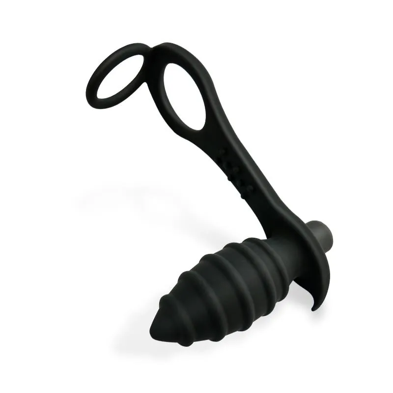 Plug Anal Aksten com Vibração e Anel para Testículos Afterdark — vista 3 de 4