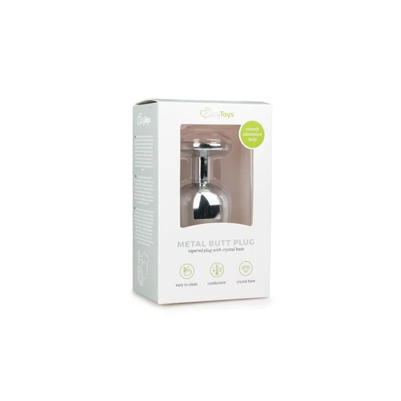 Plug Anal de Alumínio Easytoys N.º 6 Prateado e Transparente — vista 4 de 4