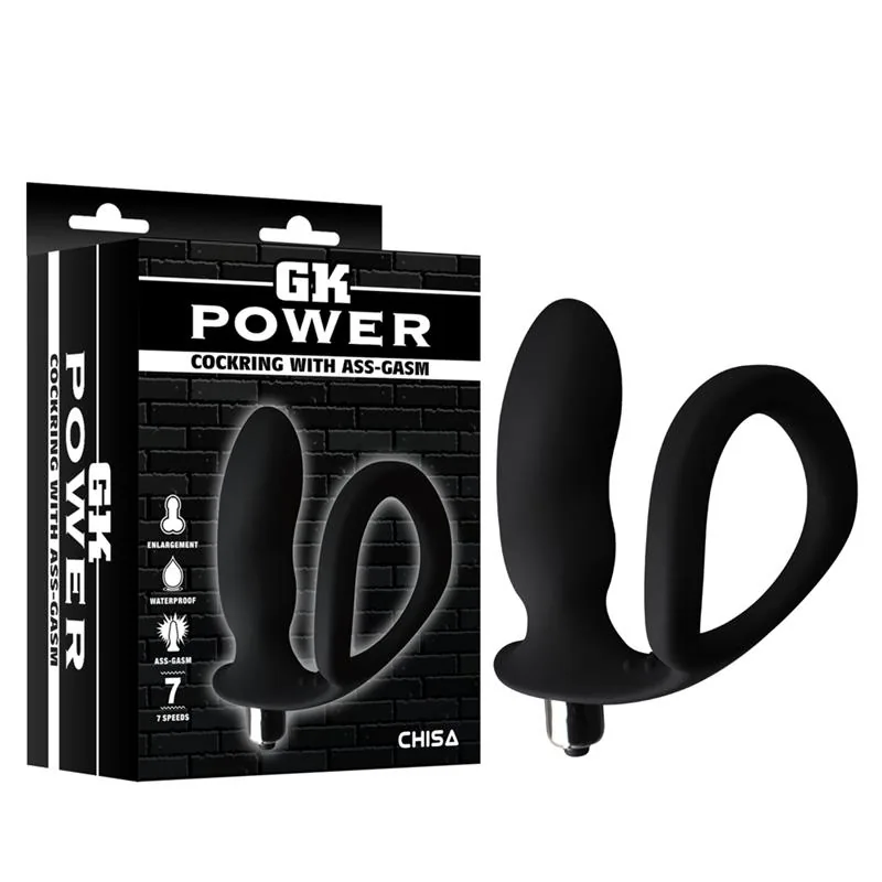 Plug Anal com Anel para o Pénis Preto Chisa — vista 7 de 11