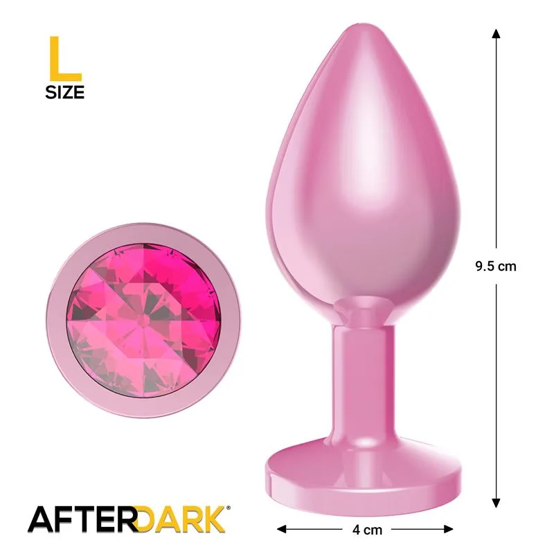 Plug Anal Anodizado Rosa com Rosa na Base Afterdark Tamanho L — vista 3 de 4