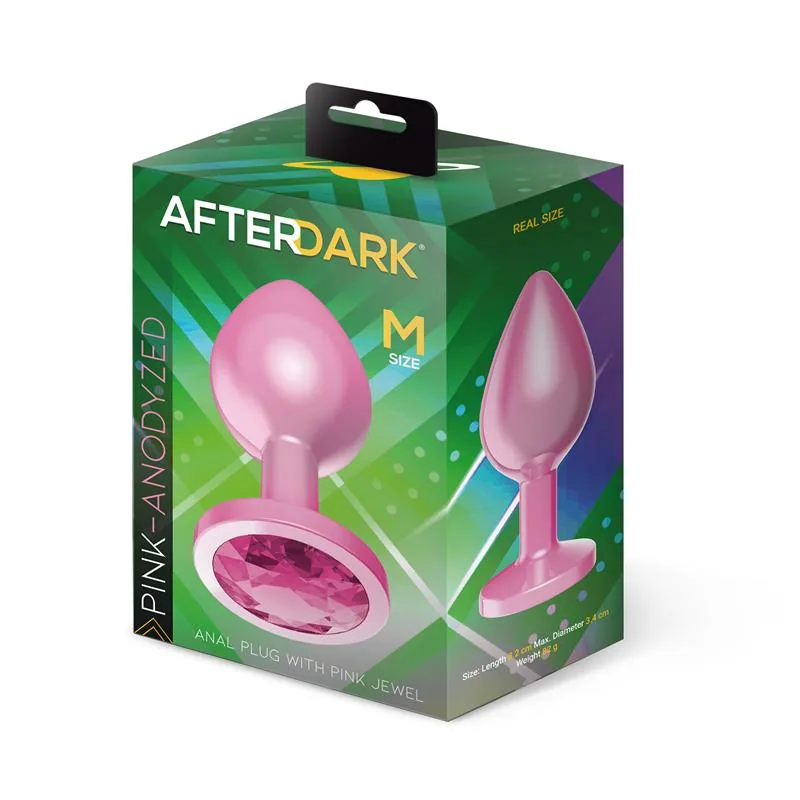 Plug Anal Anodizado Rosa com Joia Afterdark Tamanho M — vista 4 de 4