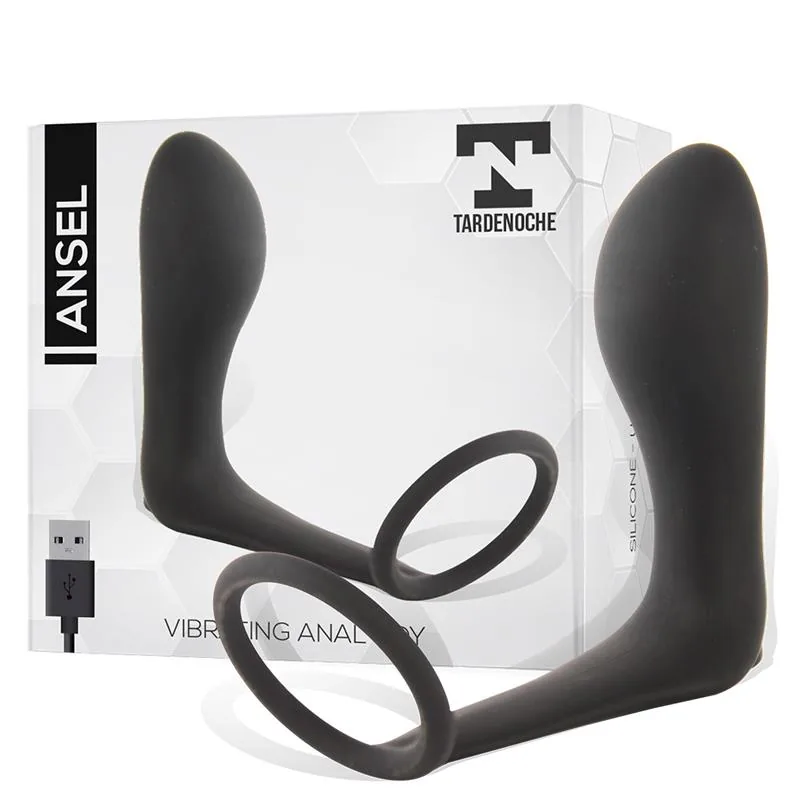 Plug Anal Ansel com Vibração e Anel em Silicone Tardenoche