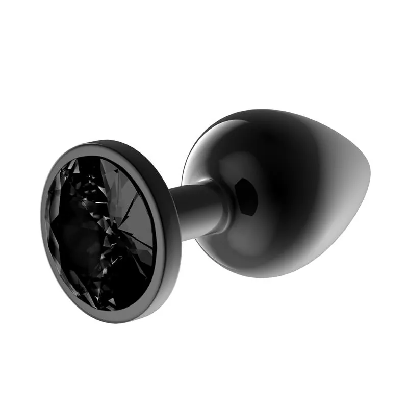 Plug Anal Blackgem Metálico com Joia Afterdark Tamanho M Preto — vista 3 de 5