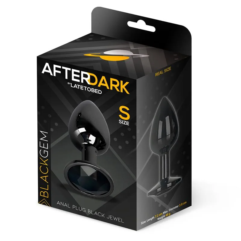 Plug Anal Blackgem Metálico com Joia Afterdark Tamanho S Preto — vista 5 de 5