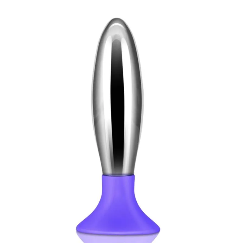 Plug Anal Bobby Metal e Silicone Lovetoy Roxo