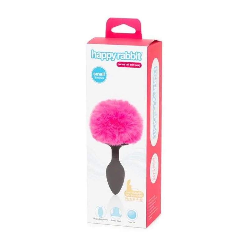 Plug Anal com Cauda Rosa Happy Rabbit Pequeno — vista 4 de 4