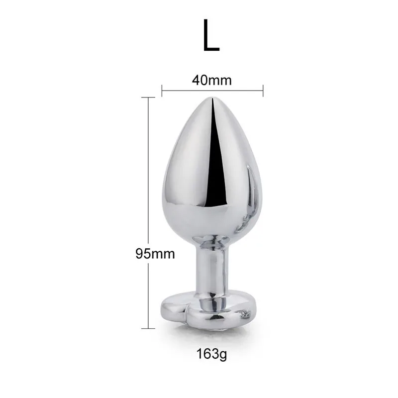 Plug Anal com Joia de Coração Afterdark Azul Safira Tamanho L — vista 6 de 6