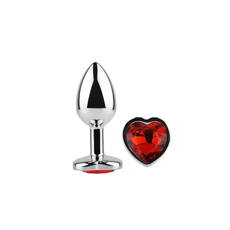 Plug Anal com Joia de Coração Afterdark Vermelho Escarlate Tamanho S — vista 3 de 6