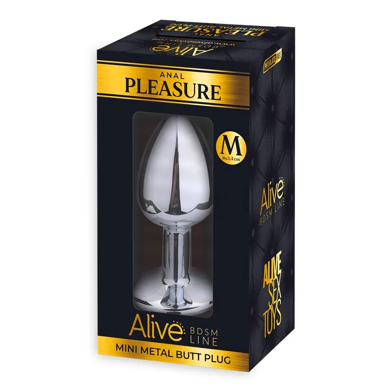 Plug Anal com Joia Preta Alive Tamanho M — vista 2 de 2