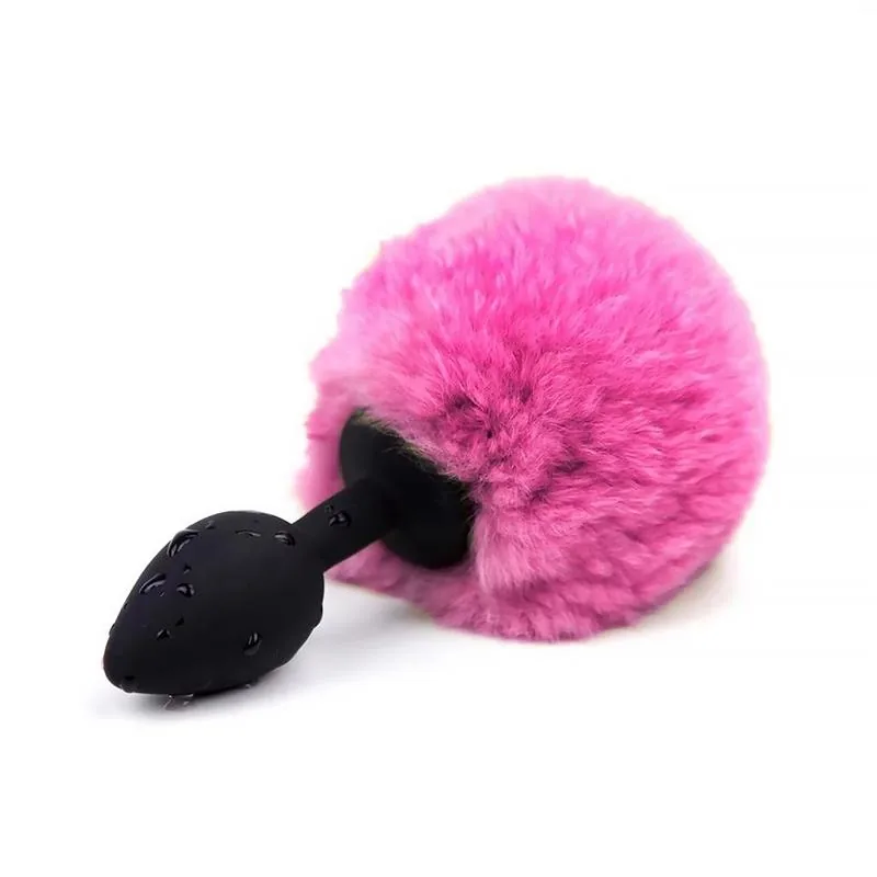 Plug Anal com Pompom Afterdark Rosa Tamanho S