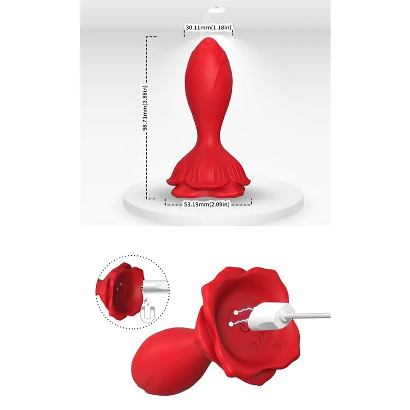 Plug Anal com Vibração Base de Rosa Urban Sky — vista 11 de 11