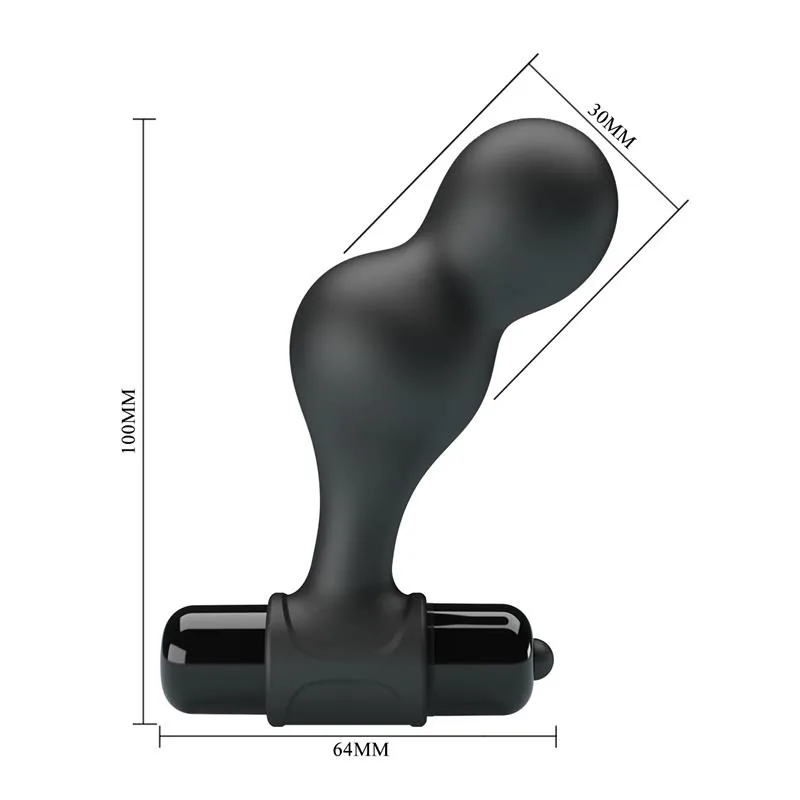 Plug Anal com Vibração e Duplo Bolbo Mr Play — vista 8 de 9