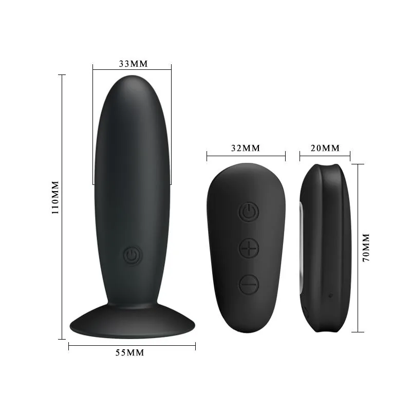 Plug Anal com Vibração e Comando à Distância Mr Play — vista 8 de 9
