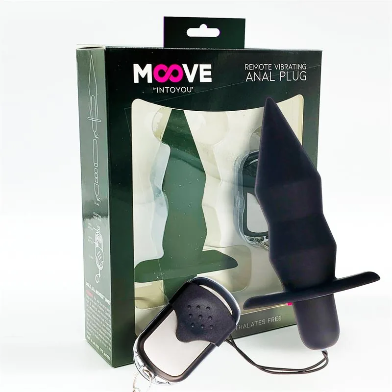 Plug Anal com Vibração e Comando à Distância — Preto