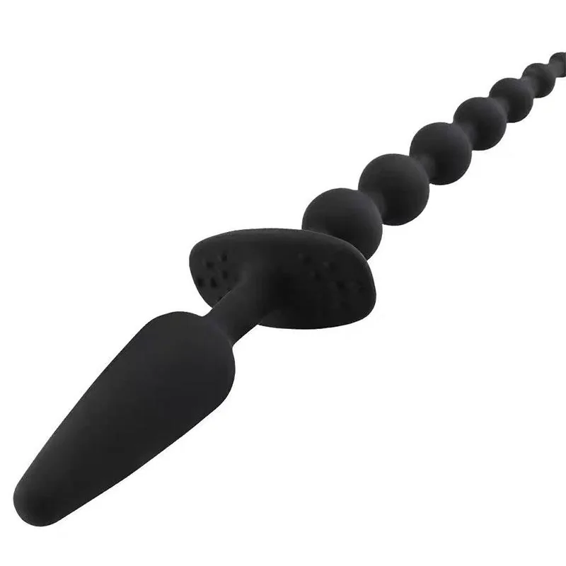 Plug Anal com Corrente Anal em Silicone A-Gusto Preto — vista 5 de 7