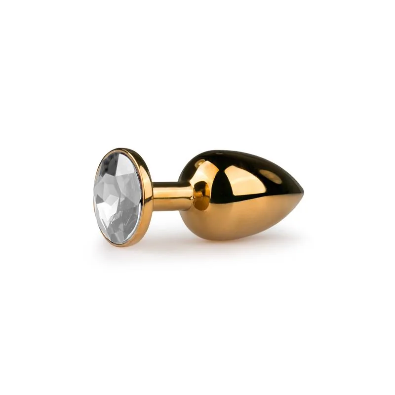 Plug Anal com Cristal Transparente Easytoys N.º 1 Dourado
