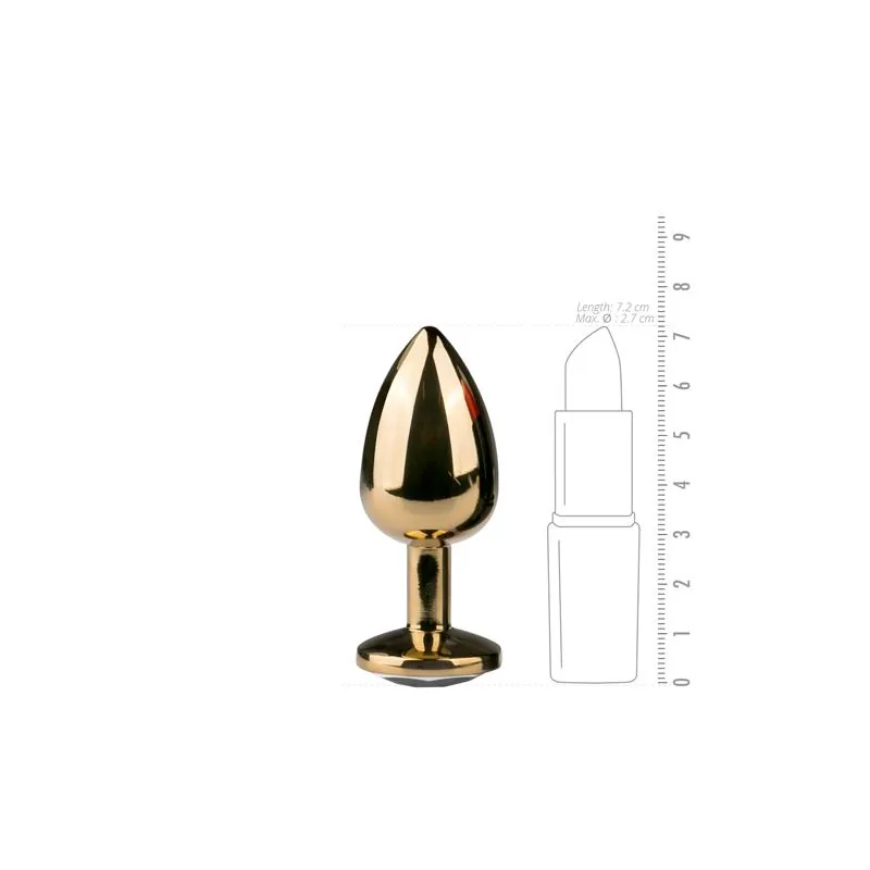 Plug Anal com Cristal Transparente Easytoys N.º 1 Dourado — vista 3 de 4
