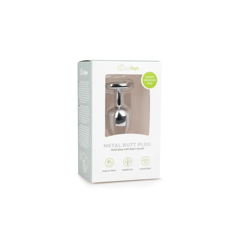 Plug Anal de Alumínio Número 2 Easytoys Prateado e Transparente — vista 4 de 4