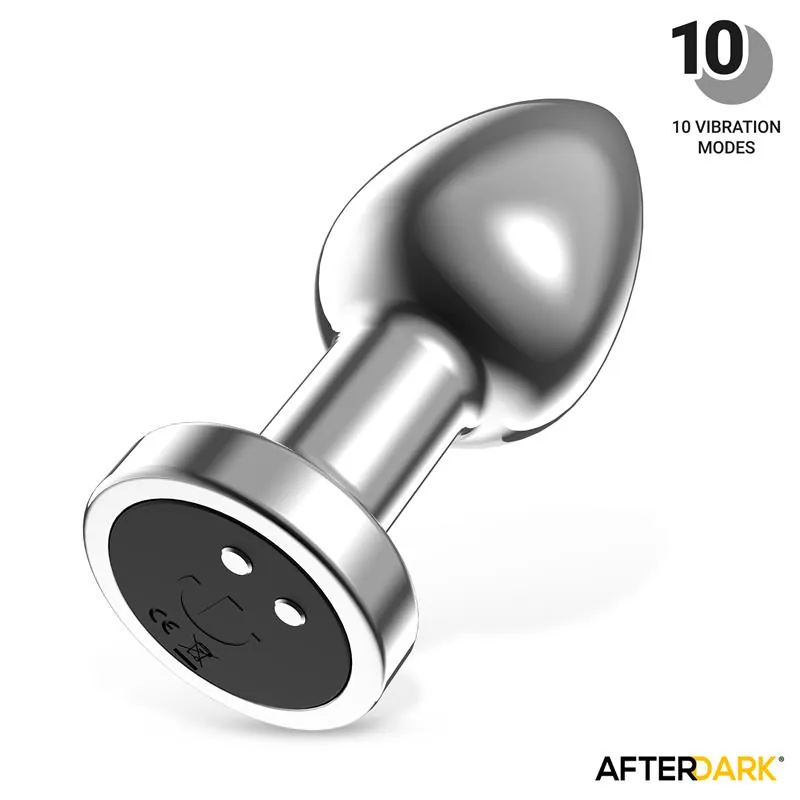 Plug Anal Dimpor Cromado com Vibração USB Magnético Afterdark Tamanho L — vista 2 de 12