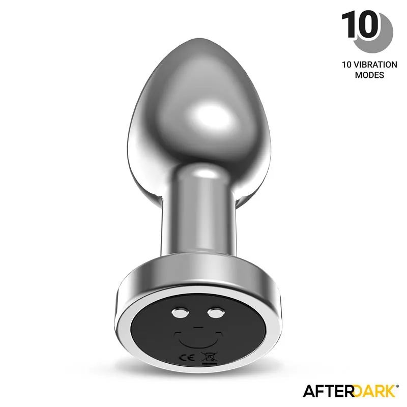 Plug Anal Dimpor Cromado com Vibração USB Magnético Afterdark Tamanho L — vista 3 de 12