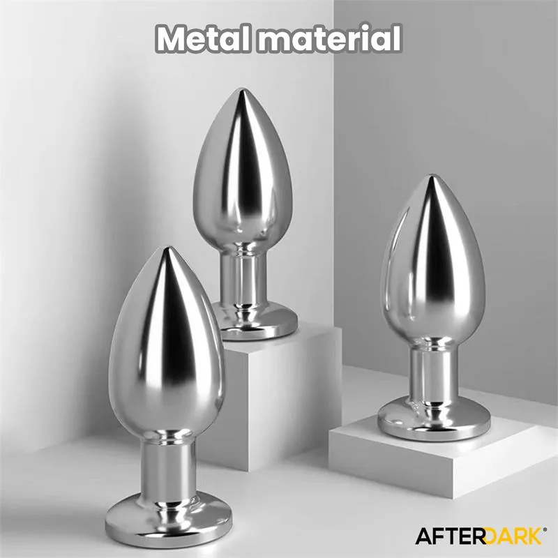 Plug Anal Dimpor Cromado com Vibração USB Magnético Afterdark Tamanho S — vista 9 de 12