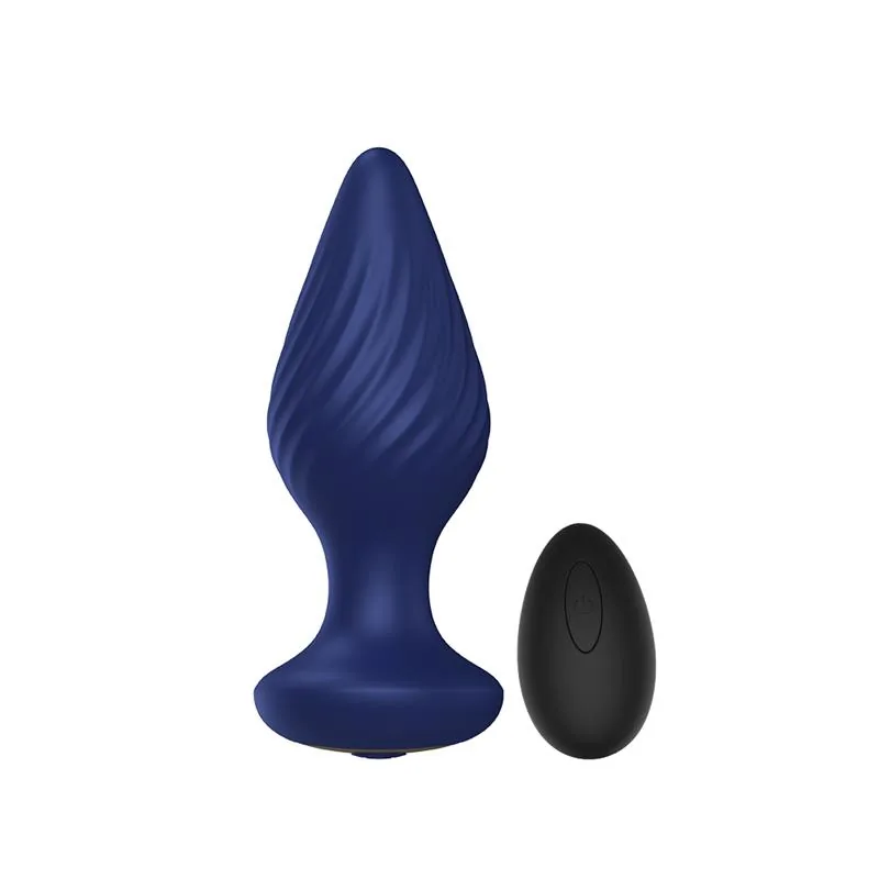 Plug Anal Espiral com Vibração e Comando à Distância Chisa