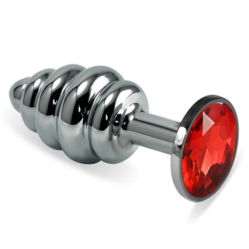 Plug Anal em Espiral Rosebud com Joia Lovetoy Vermelho