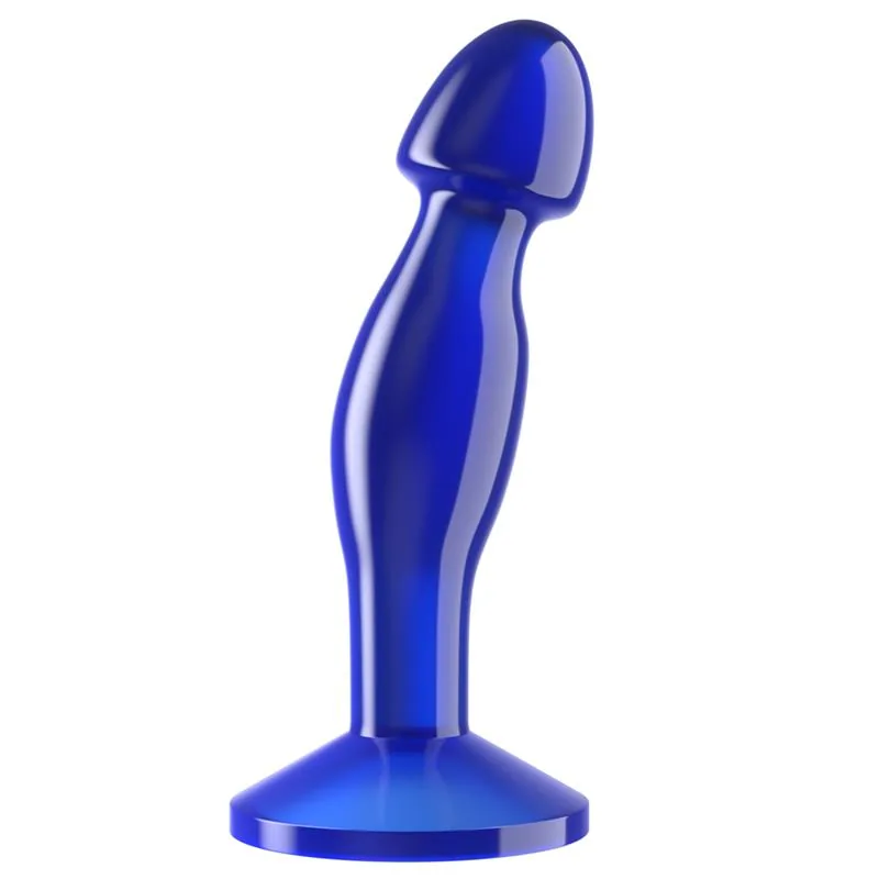 Plug Anal Flawless Azul Transparente 6,5 cm