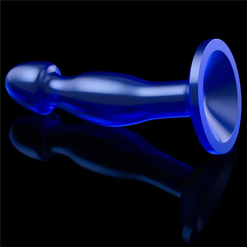 Plug Anal Flawless Azul Transparente 6,5 cm — vista 2 de 3